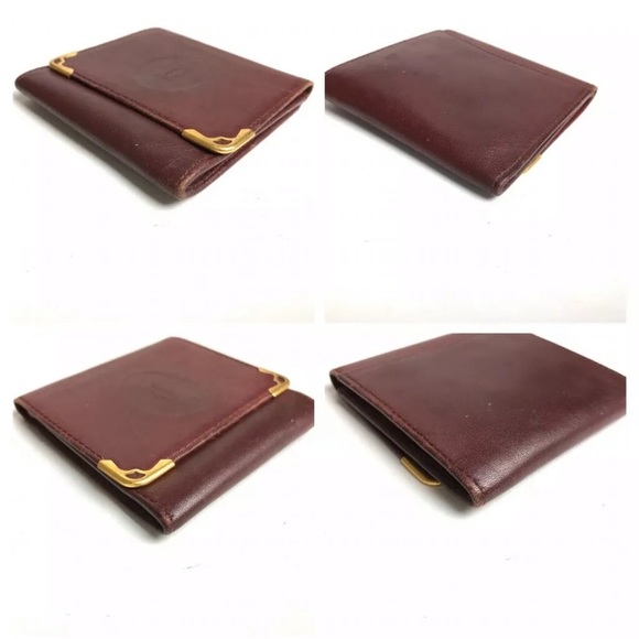 Cartier mast line Coin Purse wallet Bordeaux - Picture 4 of 12